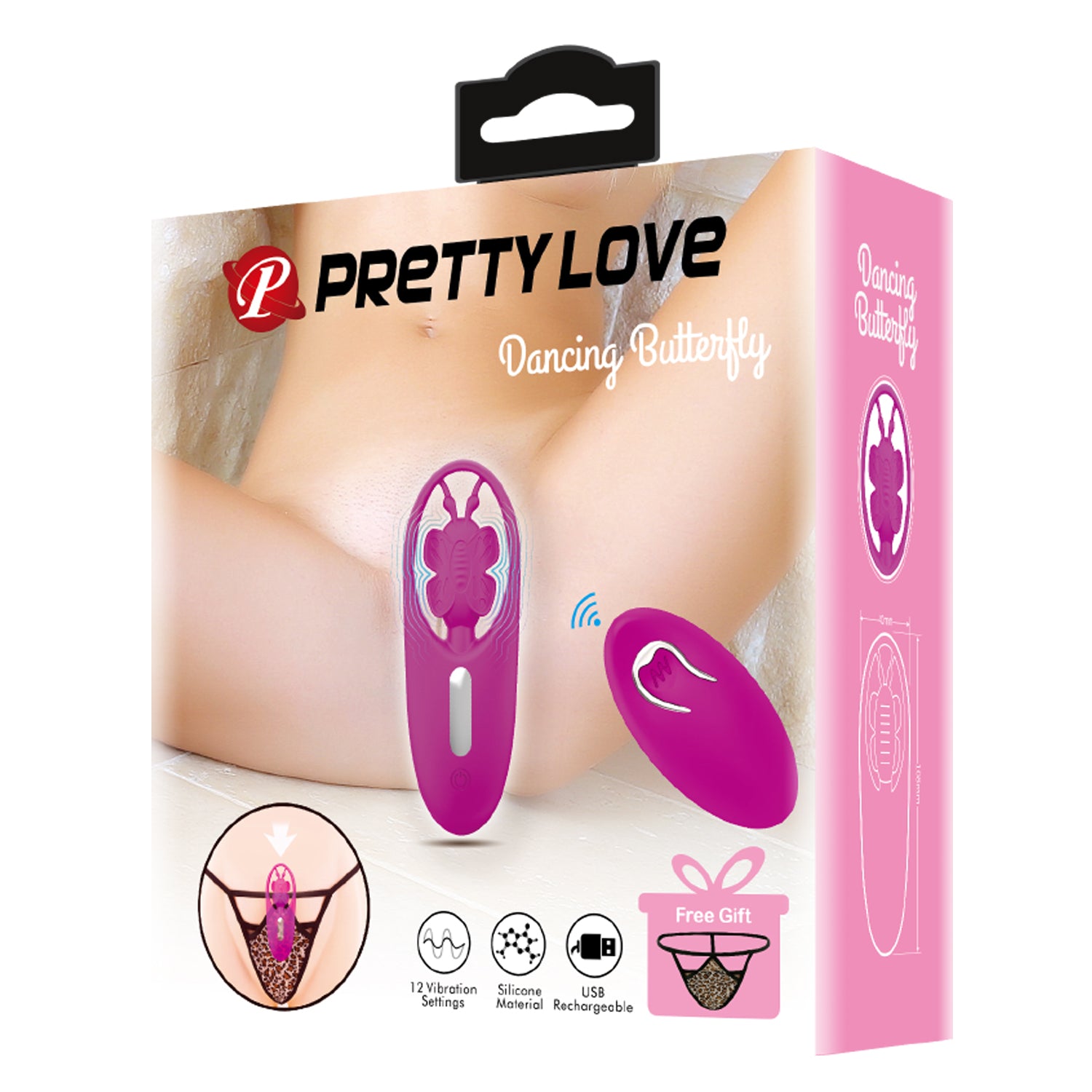 Dancing Butterfly Panty Vibe by Pretty Love - Peaches and Cream