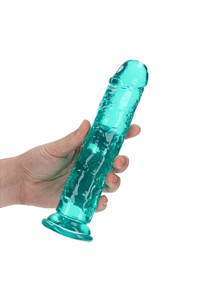 Realrock 8" Clear Dildo Turquoise