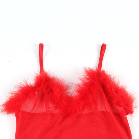 Oh Yeah Temptation bodysuit Red M/L - R81094-2