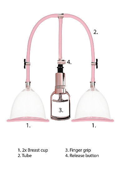 Pumped Breast Pump Large Rose Gold