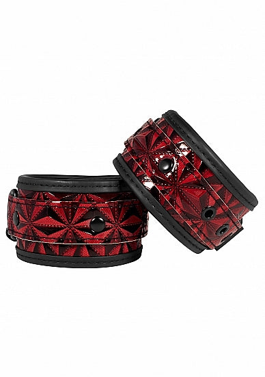 Ouch Luxury Ankle Cuffs Burgundy