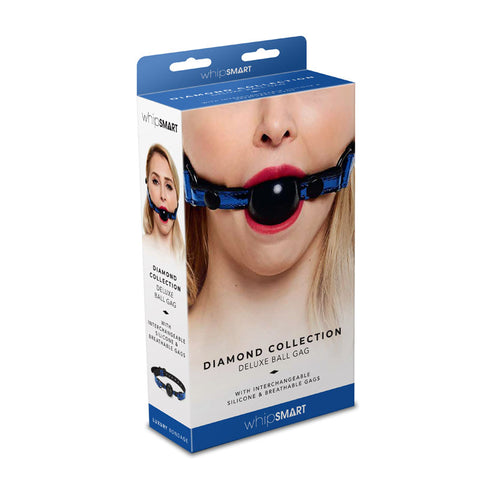 Whipsmart Deluxe Ball Gag Blue