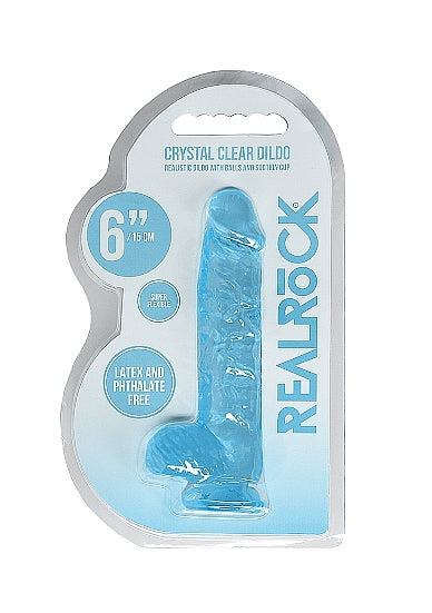 Realrock Dildo with Balls 6" Blue