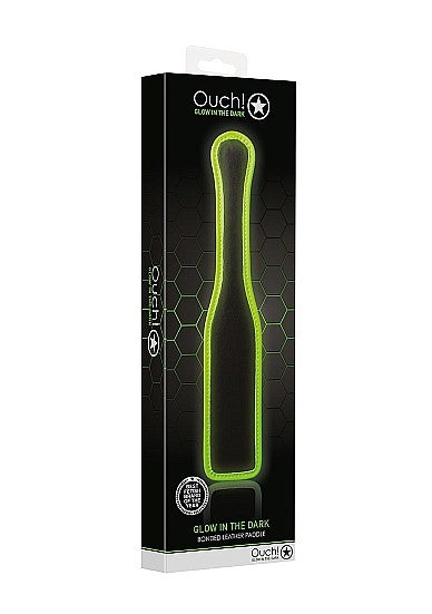 Ouch Glow In The Dark - Bonded Leather Paddle