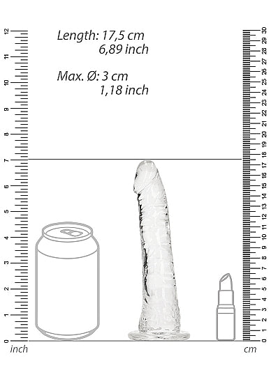 Realrock 6" Slim Dildo Clear