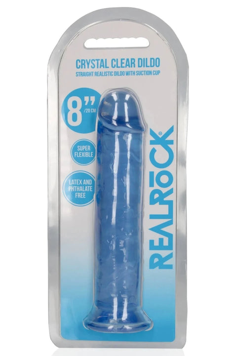 Realrock Clear Blue Dildo 8"