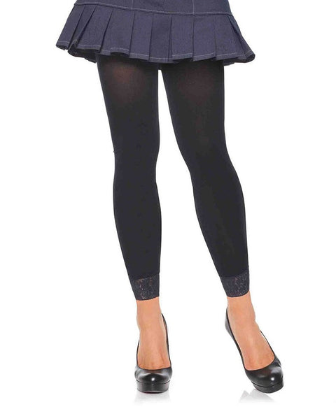 Leg Ave Opaque Footless Tights 7883 Black OS