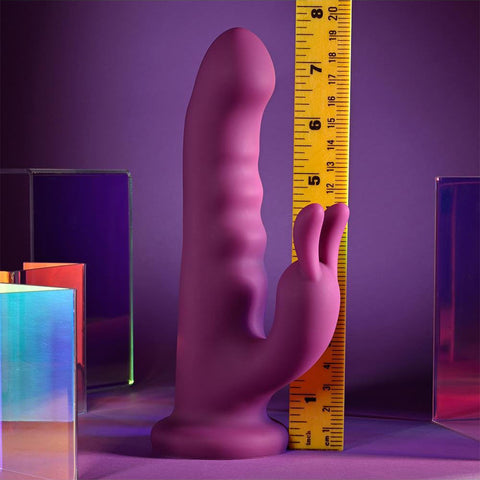 Playboy Pleasure Fluffle Rabbit Vibrator with Suction Base