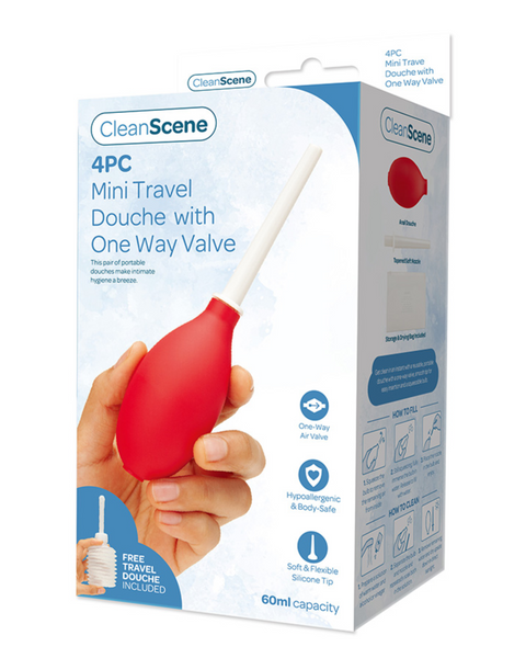 CleanScene 60ml One Way Valve Douche Red