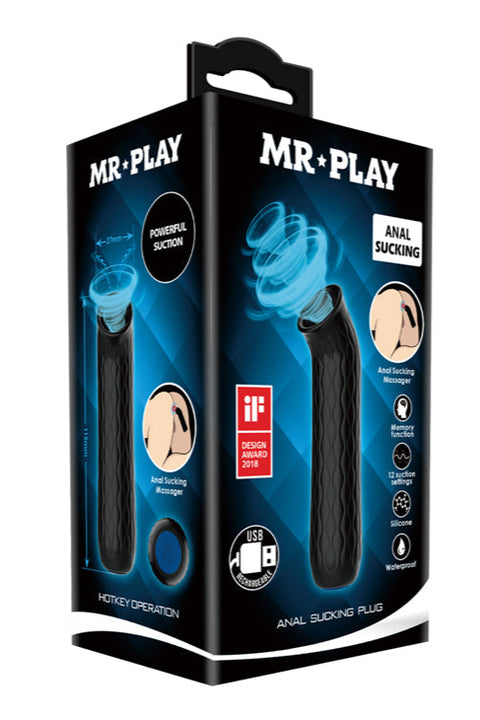 Mr Play Anal Sucking Plug BI-014547 Black