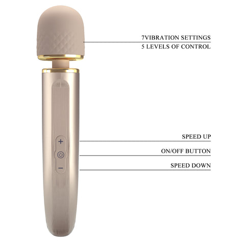 Pretty Love Interesting Wand Massager Vibe BI-014808-2 Gold