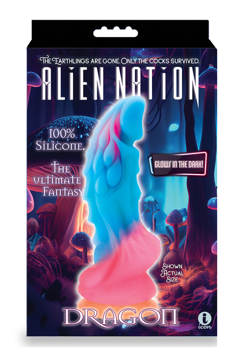 Alien Nation Glow Dragon 9" Silicone Glow in the Dark Creature Dildo