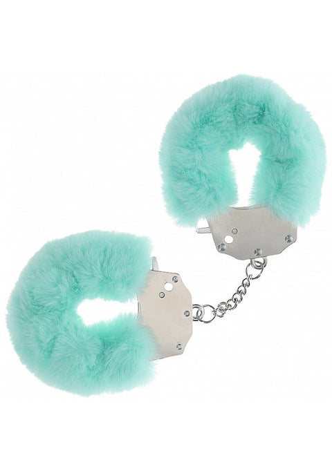 Ouch Fluffy Hand Cuffs Powder Green