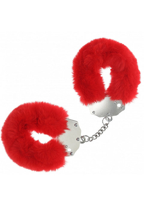 Ouch Fluffy Handcuffs Red