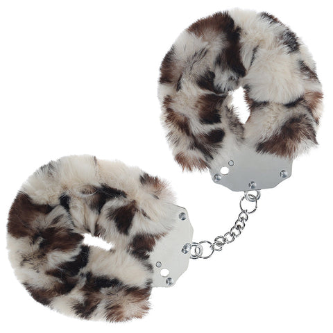 Ouch Fluffy Handcuffs Snow Leopard