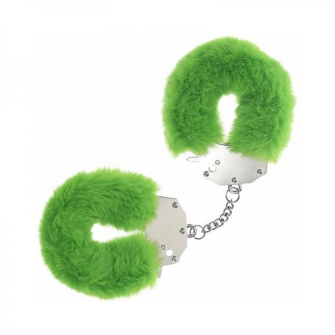 Ouch Fluffy Handcuffs Green