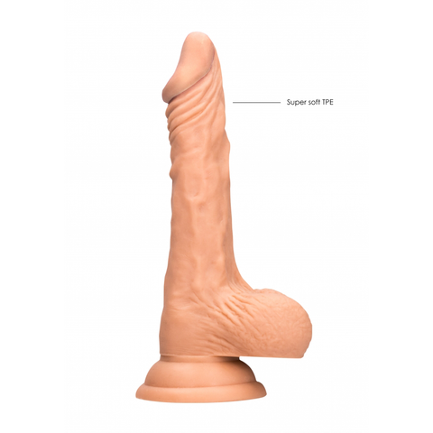 Realrock 8" Dildo Testicles Flesh