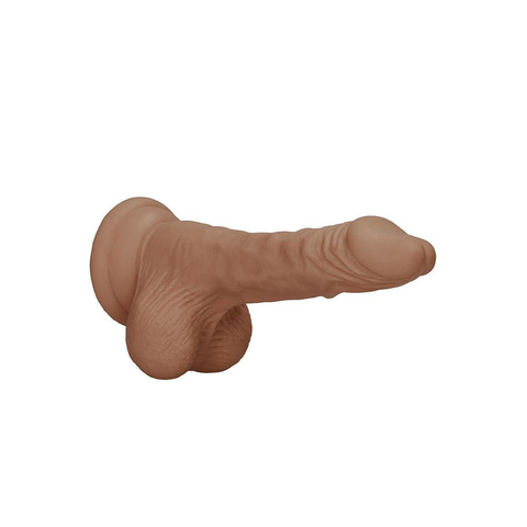 Realrock 7" Dildo with Testicles Tan