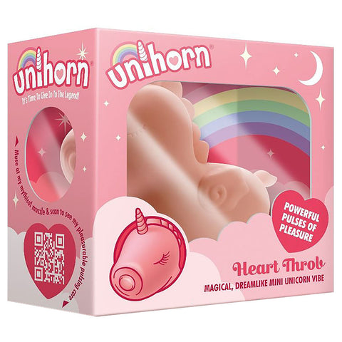 Unihorn Heart Throb Pulsing Silicone Clitoral Vibrator Pink