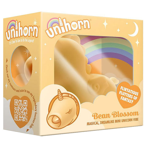 Unihorn Bean Blossom Flicking Silicone Clitoral Vibrator Yellow