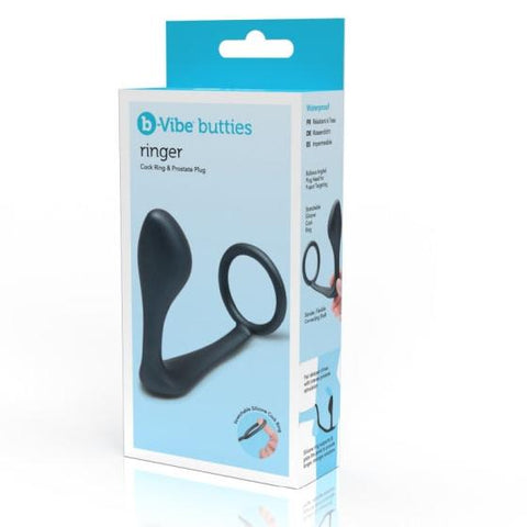 B-Vibe Butties Ringer Cock Ring & Plug