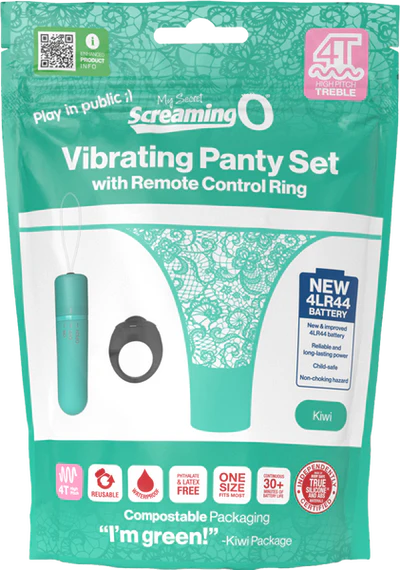 Screamimg O Vibrating Panty Set Kiwi