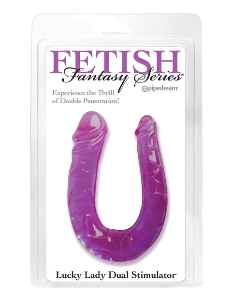 Lucky Lady Dual Stimulator Dildo Purple