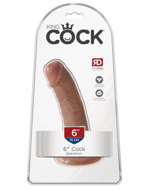 King Cock Dildo 6" Tan