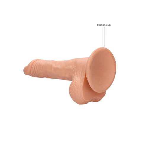 Realrock 8" Dildo Testicles Flesh