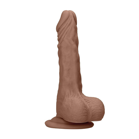 Realrock 7" Dildo with Testicles Tan