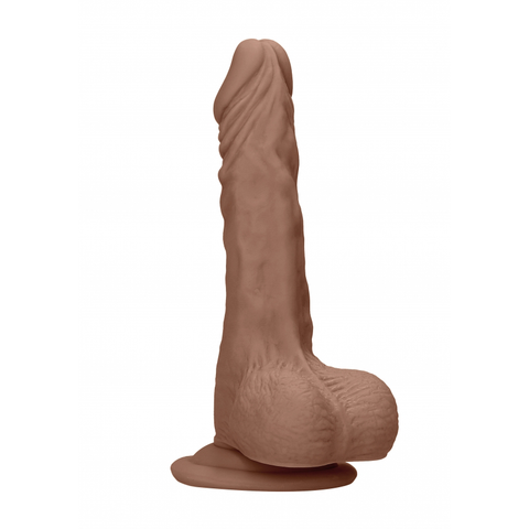 Realrock 8" Dildo with Testicles Tan