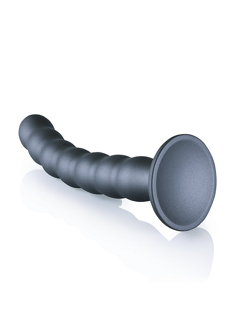 Ouch Beaded G-Spot Dildo 8'' Gun Metal