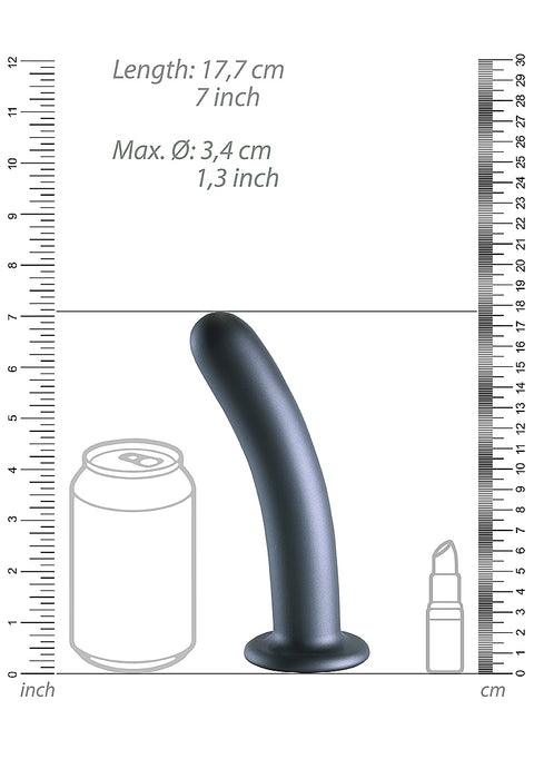 Ouch Smooth G-Spot Dildo 7'' Gun Metal