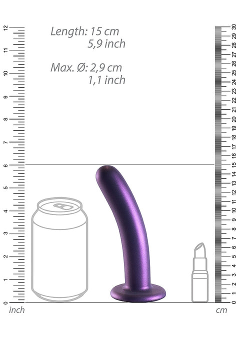 Ouch Smooth G-Spot Dildo 6" Metallic Purple