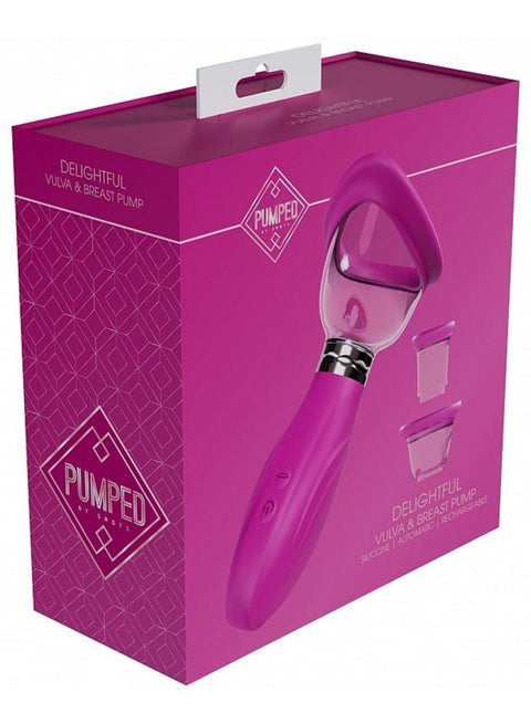 Pumped Delightful Vulva Clitoral Nipple & Breast Pump Pink