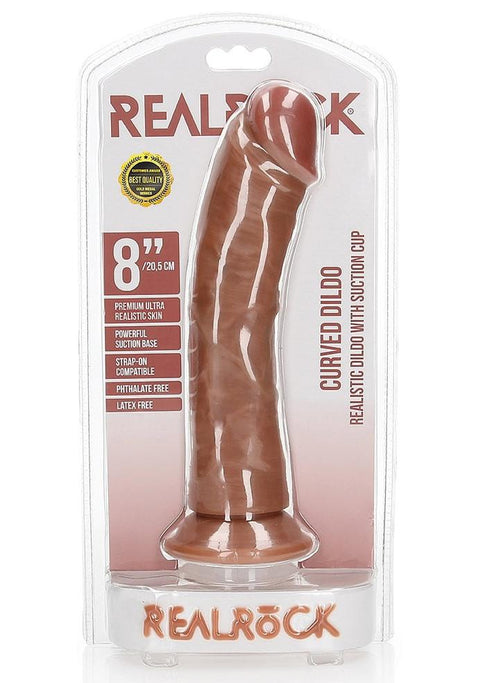 Realrock Curved 8" Dildo Tan