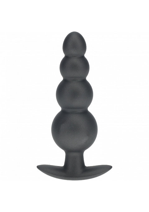 Ouch 4.6" Beaded Anal Plug Gun Metal