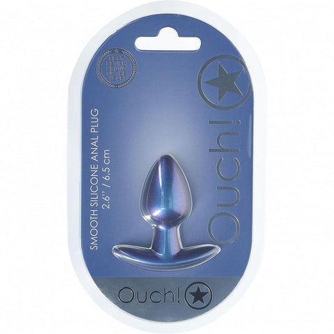 Ouch Anal Plug 2.6" Metallic BLUE