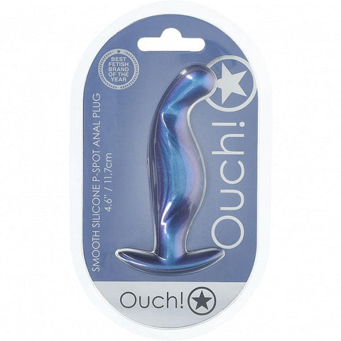 Ouch P-Spot Anal Plug 4.6" Metallic Blue