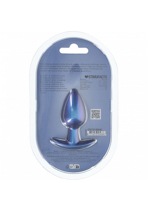 Ouch Anal Plug 3.1" Metallic Blue