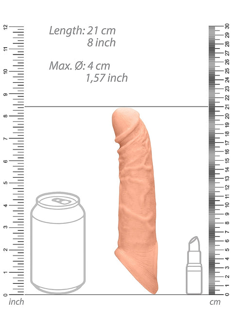 Realrock Penis Sleeve 8" Flesh