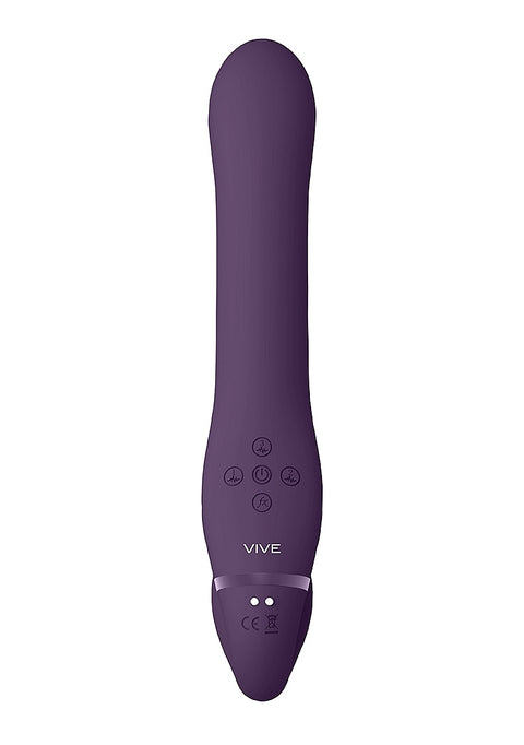 Vive Ai Dual Pulse-Wave & Airwave Strapless Strapon - Purple