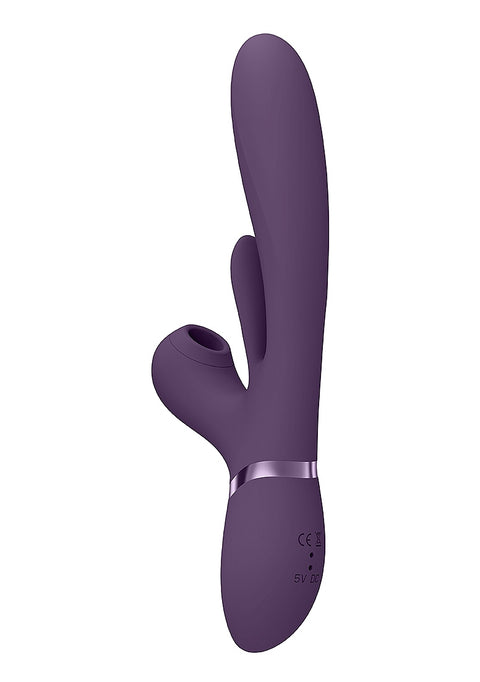 Vive Ena Thrusting G-Spot Flapper Air Wave Clit Stimulator - Purple