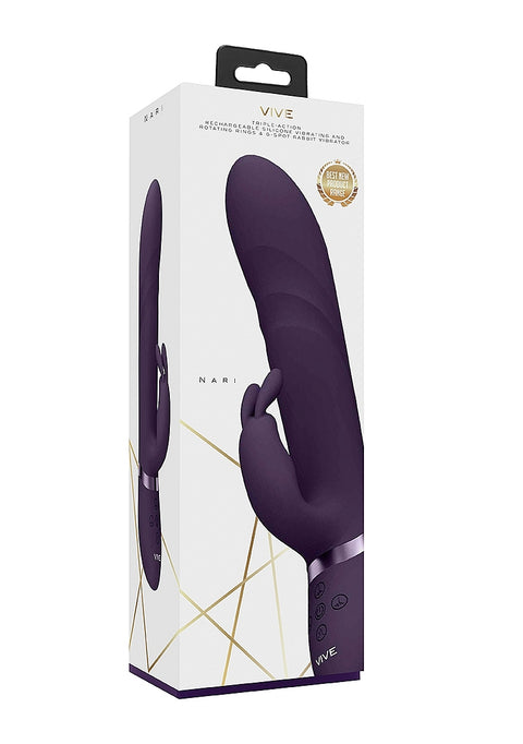 Vive Nari Vibrating and Rotating Wiggle G-Spot Rabbit - Purple