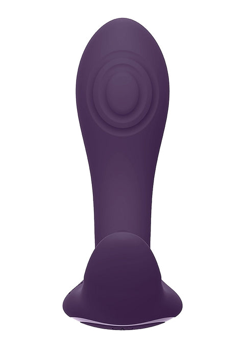 Vive Kata Rechargeable Triple Motor Hands-Free Silicone Vibrator - Purple