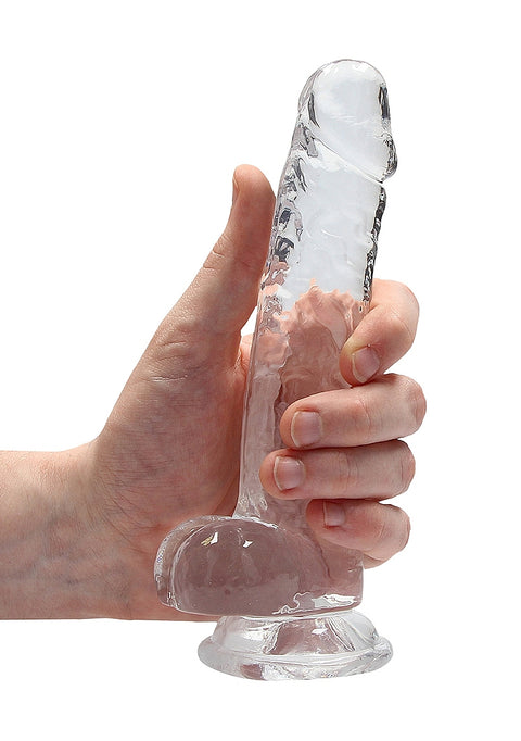 Realrock 7" Clear Dildo with Balls