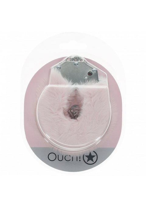 Ouch Fluffy Handcuffs Powder Pink