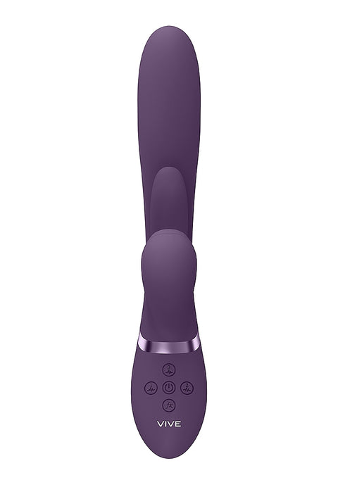 Vive Ena Thrusting G-Spot Flapper Air Wave Clit Stimulator - Purple