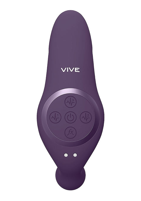 Vive Kata Rechargeable Triple Motor Hands-Free Silicone Vibrator - Purple