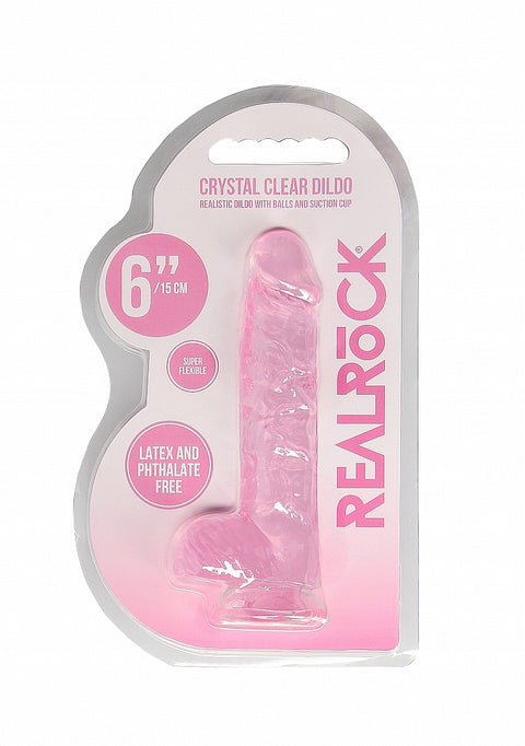 Realrock 6" Pink Dildo with Balls